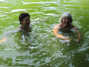 Tania and Sara in the River