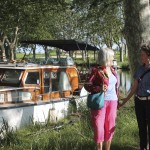 Moored by a grassy bank